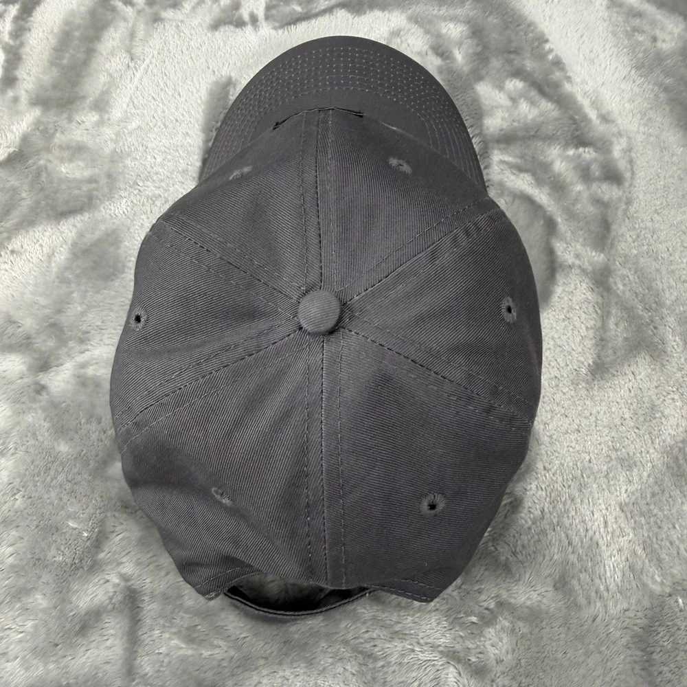 Buffalo Outdoors Mens Gray Cotton Baseball Cap Adjustable Dad Hat Logo Patch